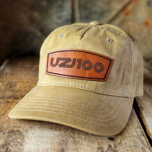 UZJ100 - Tan Dad Hat with brown patch - Merch-Mkt