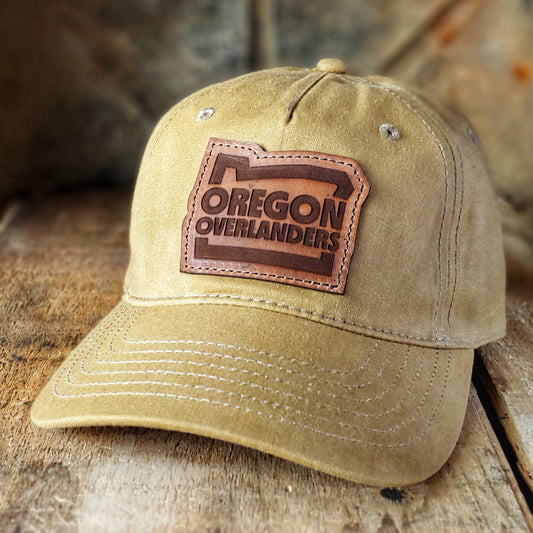 Oregon Overlanders - Tan Dad Hat with brown patch - Merch-Mkt