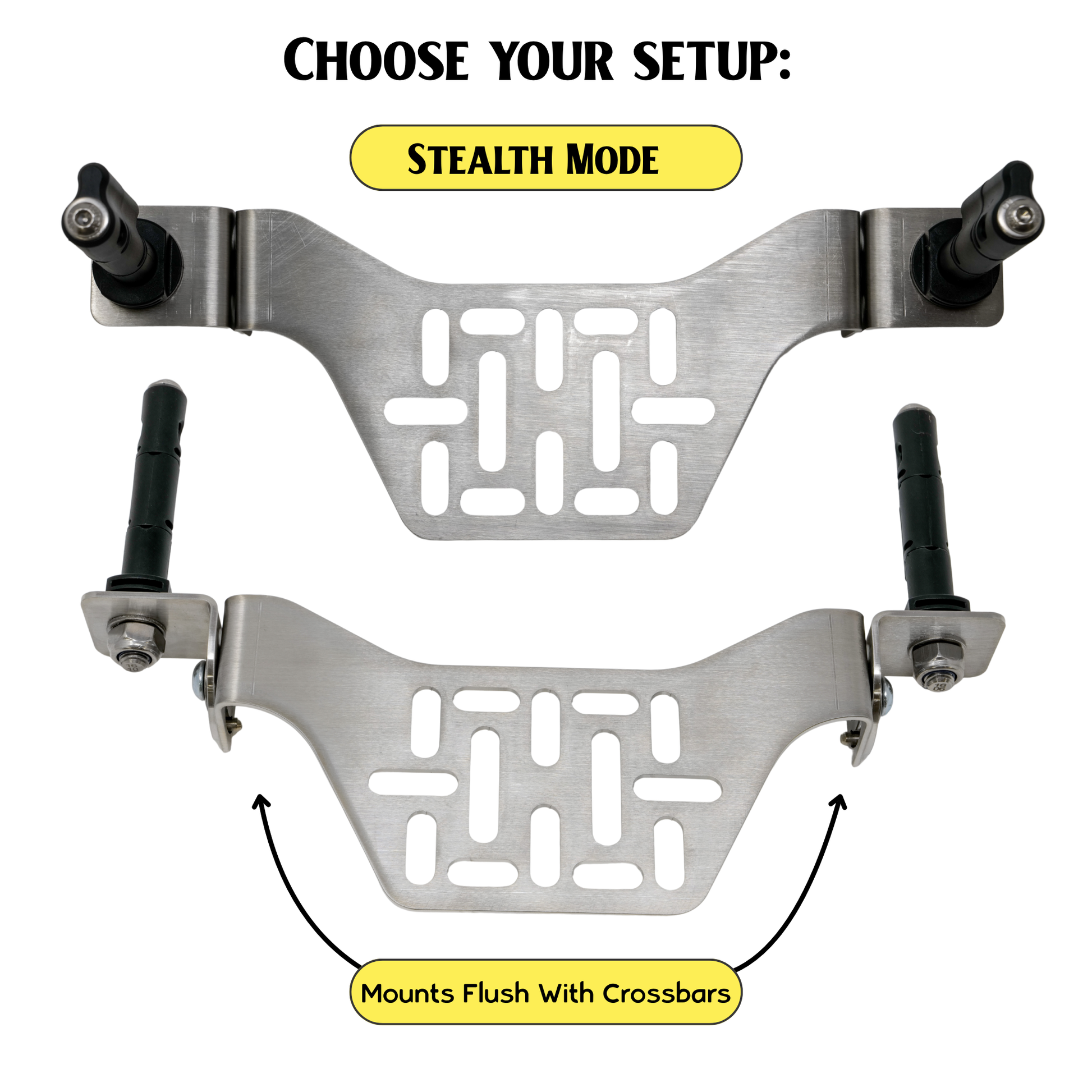 Overland Kitted Stealth Folding MAXTRAX® Roof Rack Mount