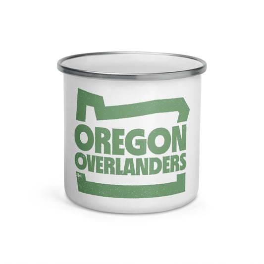 Oregon Overlanders - Enamel Camp Mug - Logo - Merch-Mkt