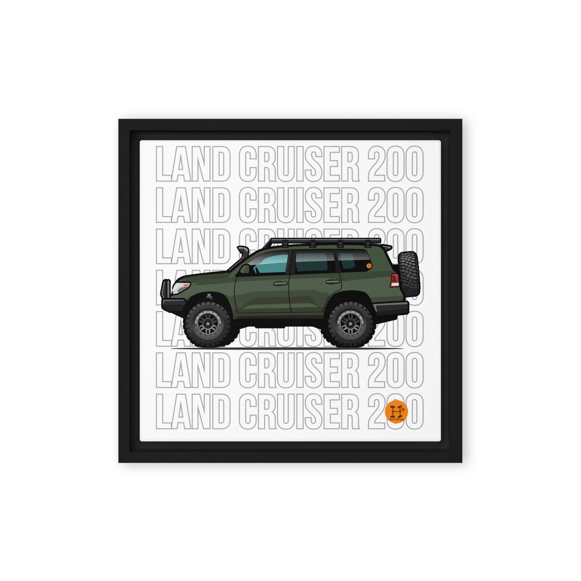 Heritage Rigs - Land Cruiser 200 - Framed canvas - Merch-Mkt