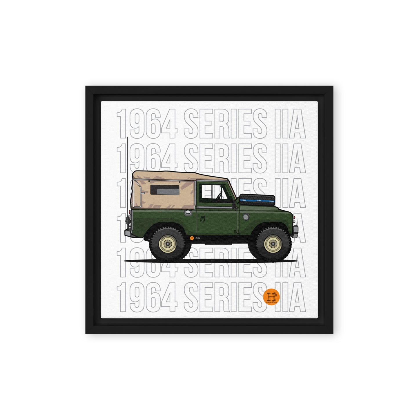 Heritage Rigs - Land Rover Series IIa - Framed canvas - Merch-Mkt