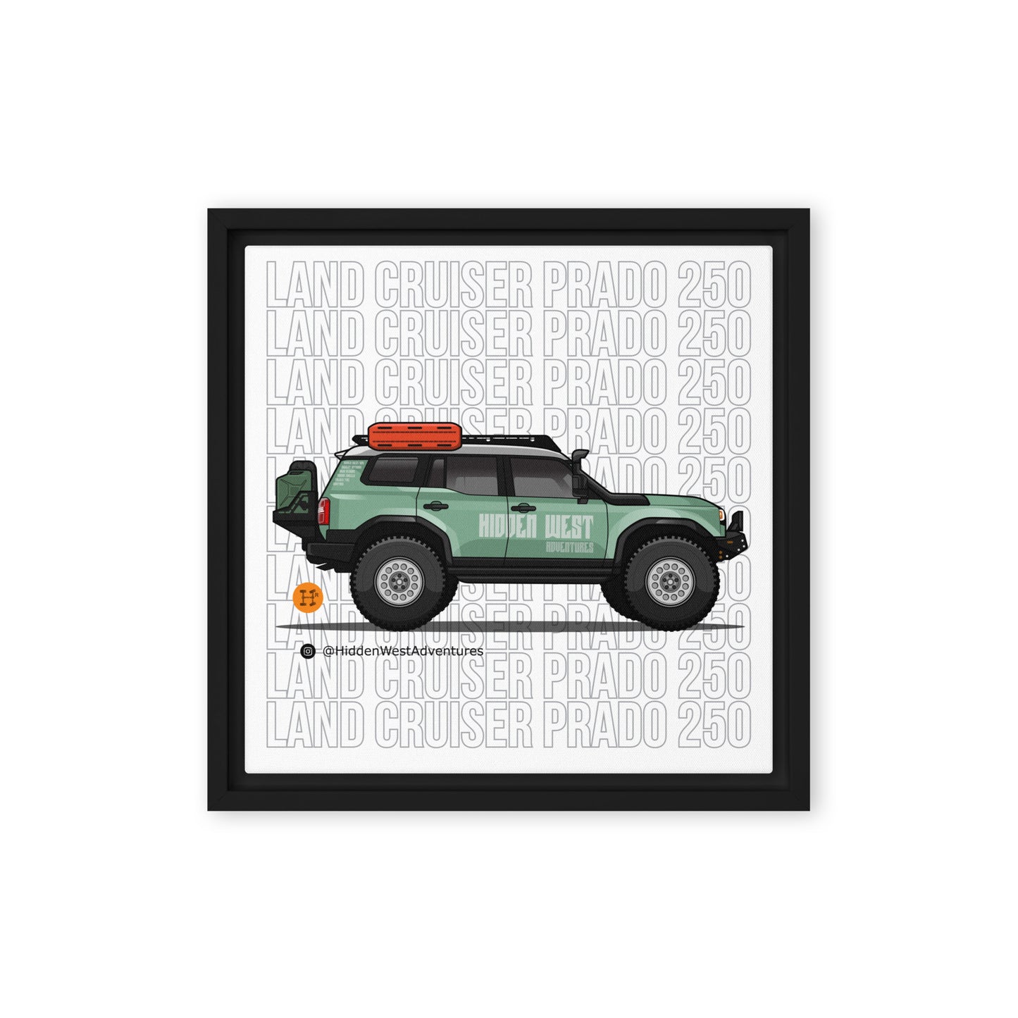 Heritage Rigs - Land Cruiser Prado 250 - Framed canvas - Merch-Mkt