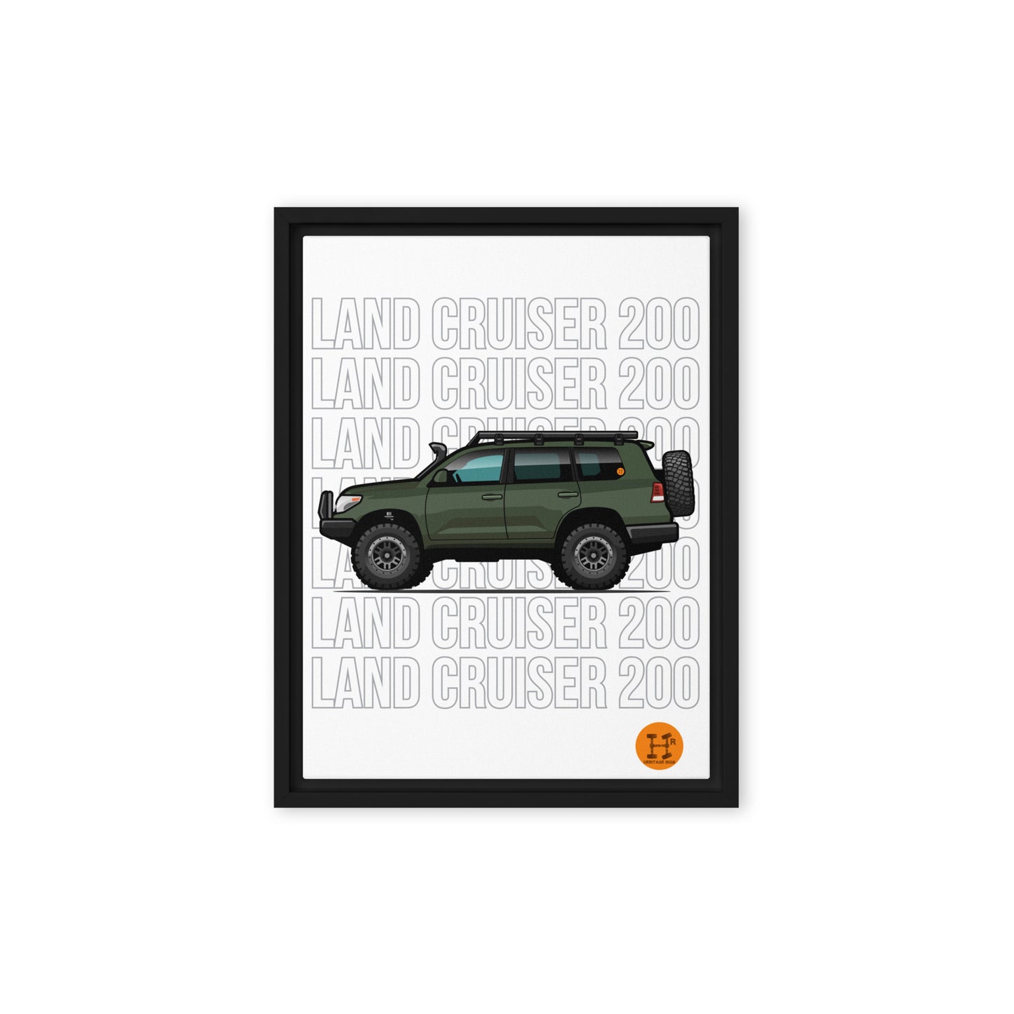 Heritage Rigs - Land Cruiser 200 - Framed canvas - Merch-Mkt