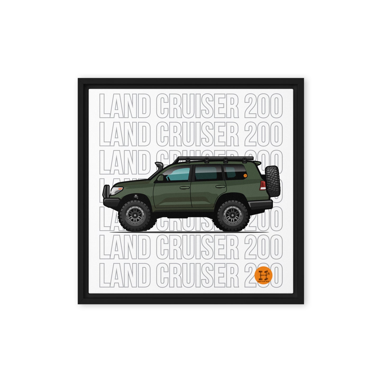 Heritage Rigs - Land Cruiser 200 - Framed canvas - Merch-Mkt