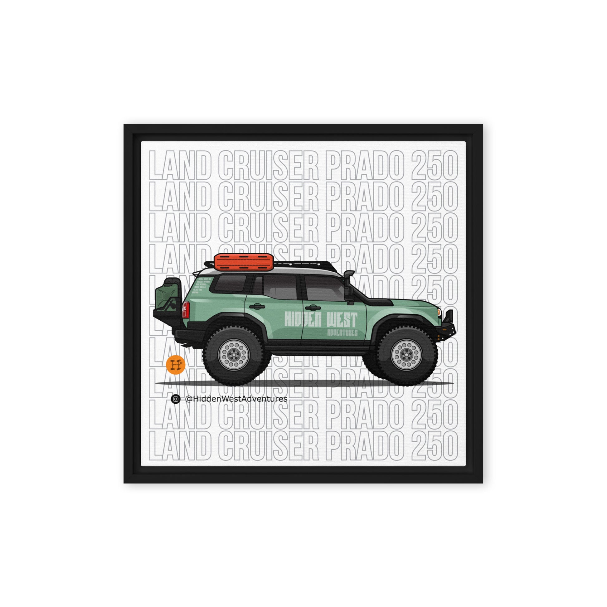 Heritage Rigs - Land Cruiser Prado 250 - Framed canvas - Merch-Mkt