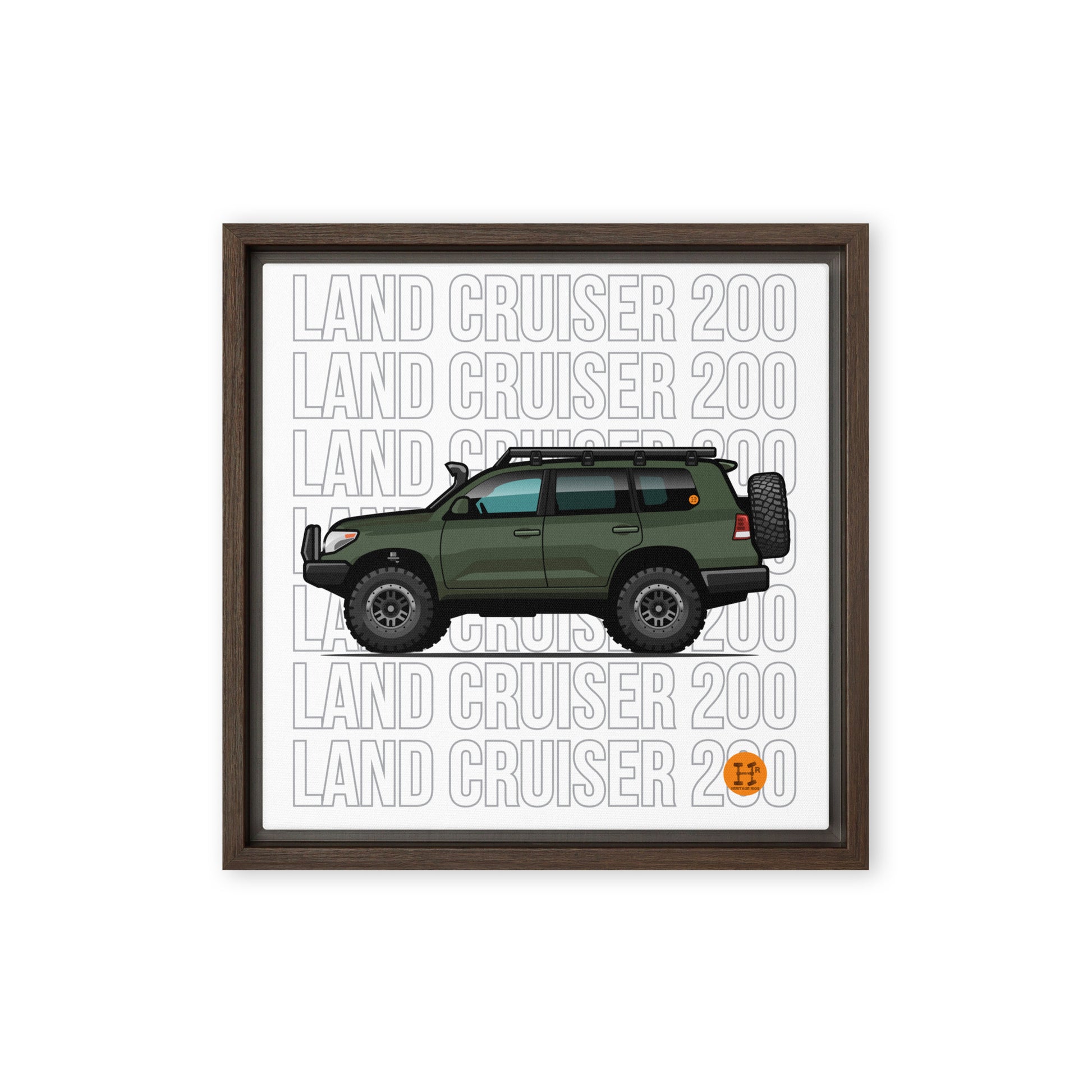 Heritage Rigs - Land Cruiser 200 - Framed canvas - Merch-Mkt