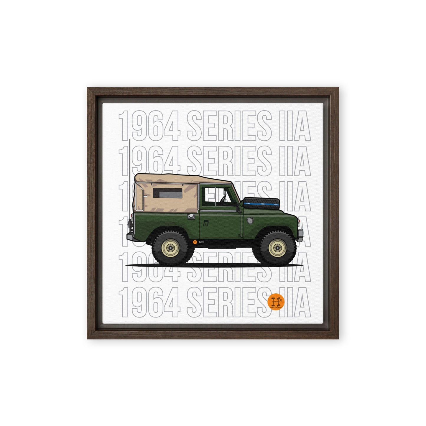 Heritage Rigs - Land Rover Series IIa - Framed canvas - Merch-Mkt