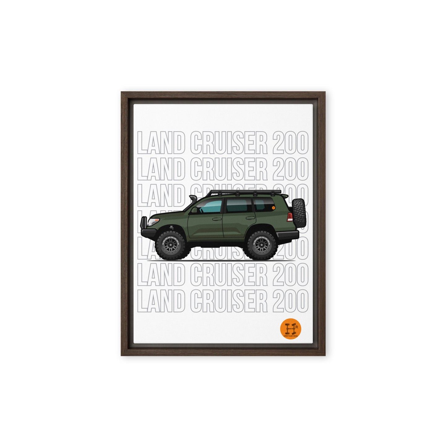 Heritage Rigs - Land Cruiser 200 - Framed canvas - Merch-Mkt