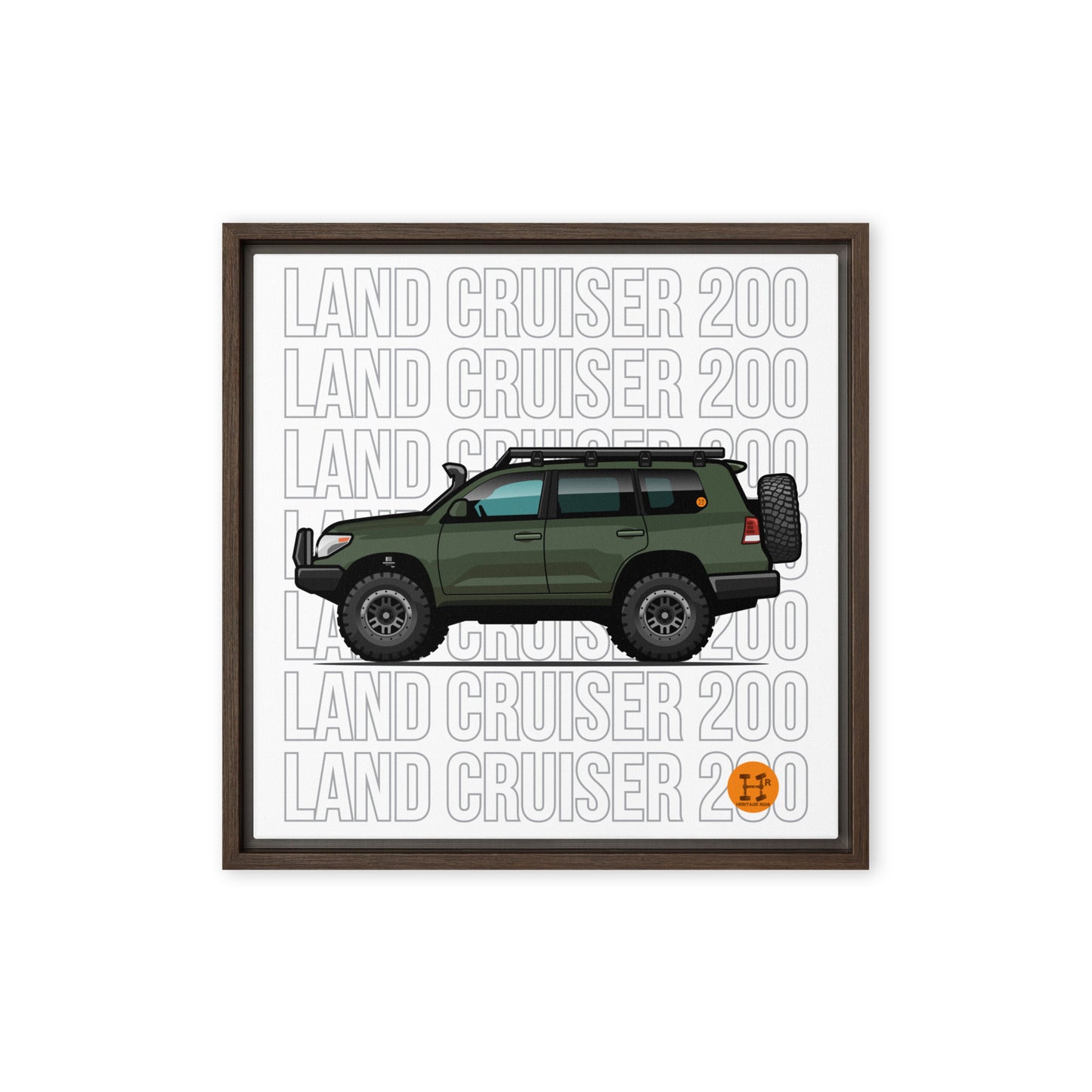 Heritage Rigs - Land Cruiser 200 - Framed canvas - Merch-Mkt