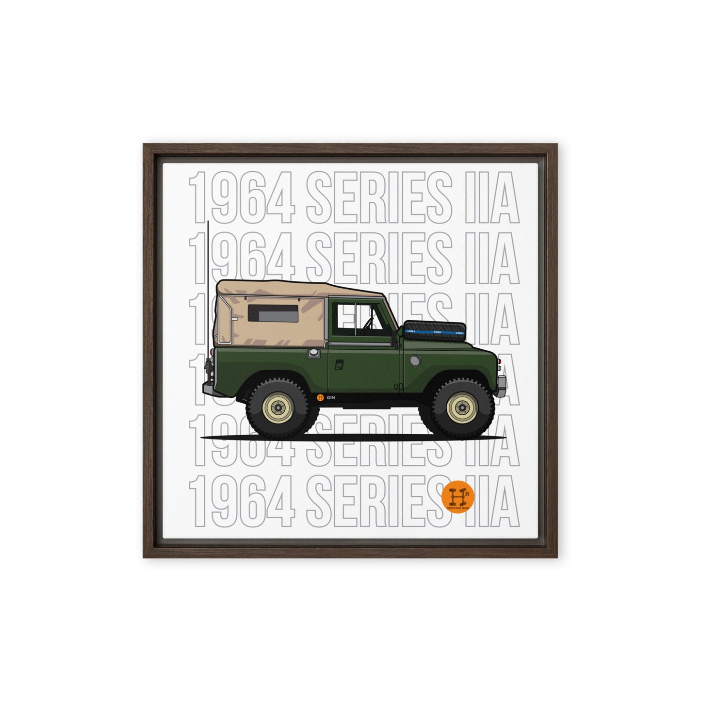 Heritage Rigs - Land Rover Series IIa - Framed canvas - Merch-Mkt