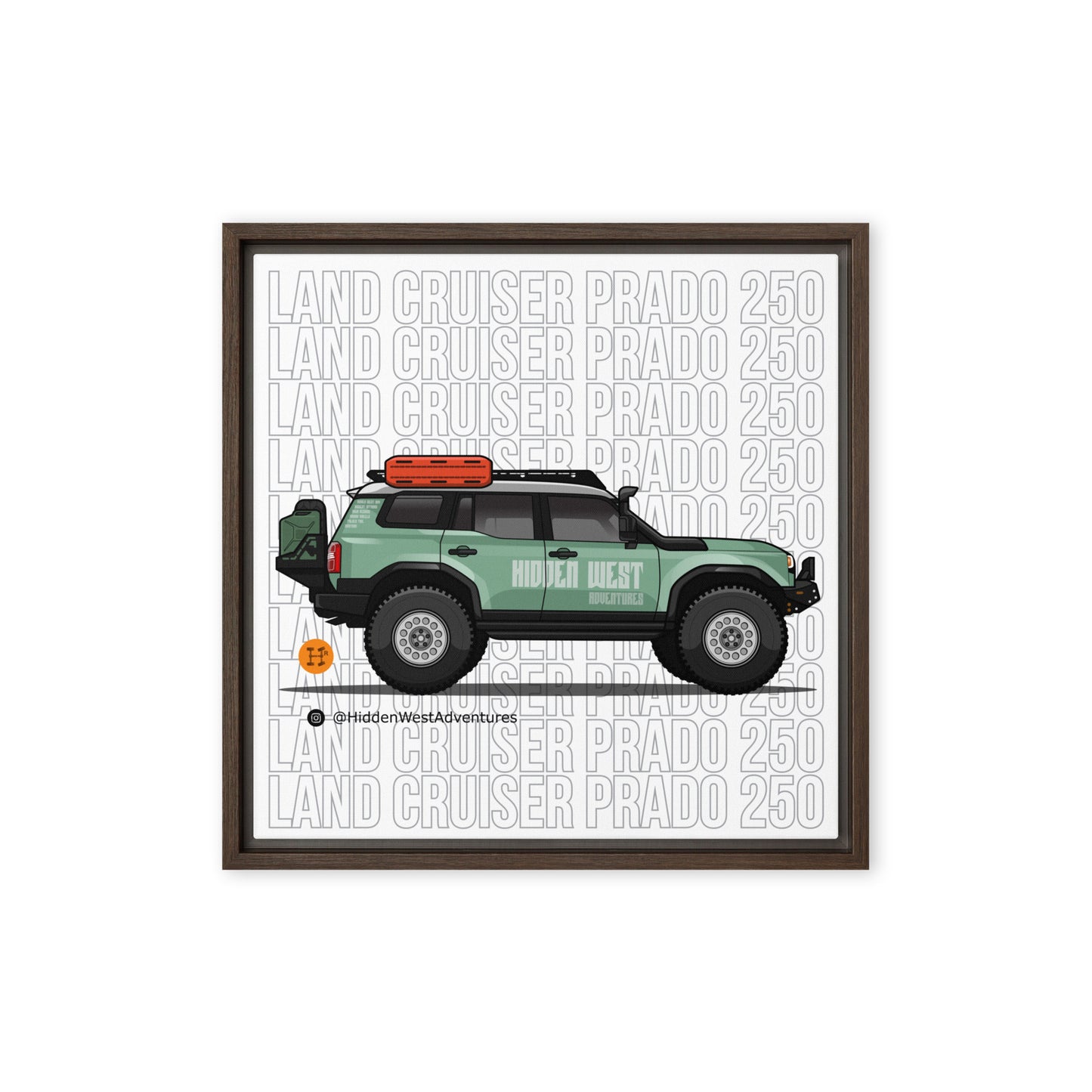 Heritage Rigs - Land Cruiser Prado 250 - Framed canvas - Merch-Mkt