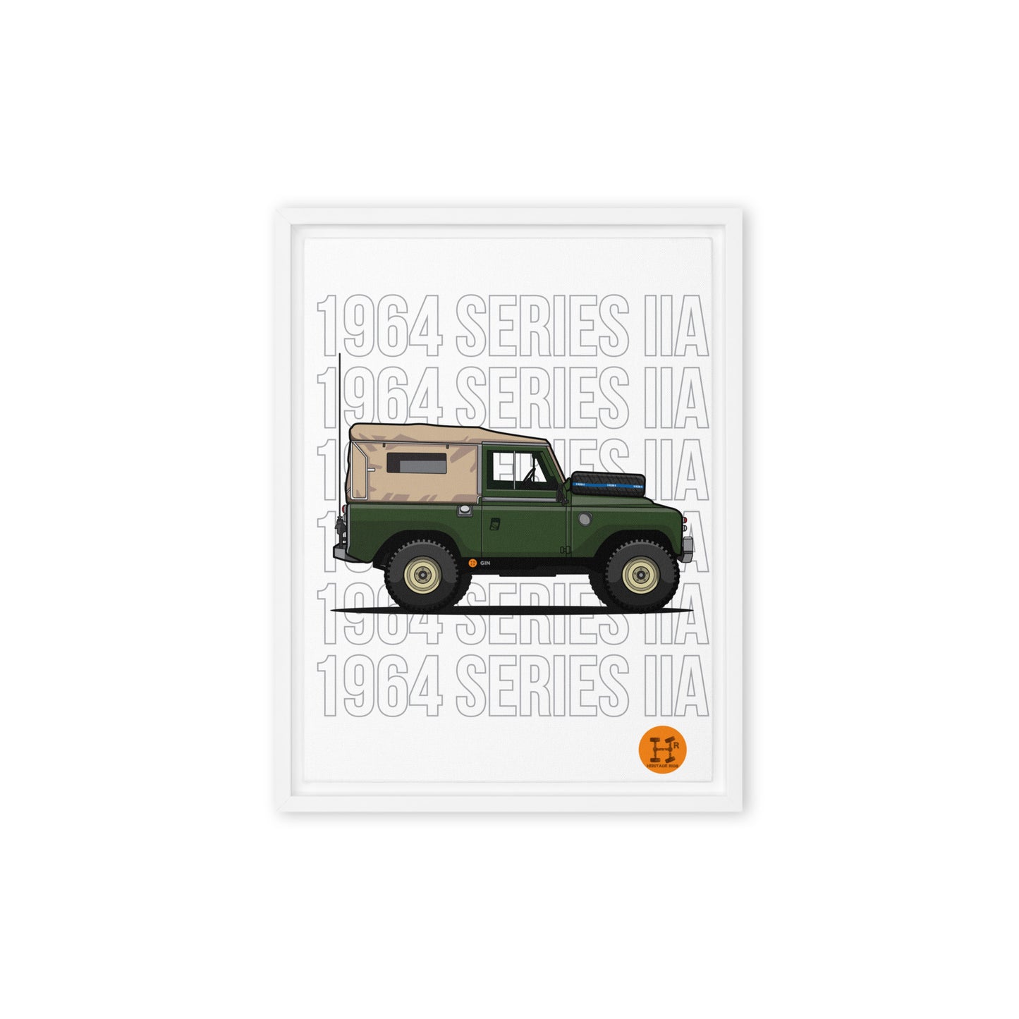 Heritage Rigs - Land Rover Series IIa - Framed canvas - Merch-Mkt