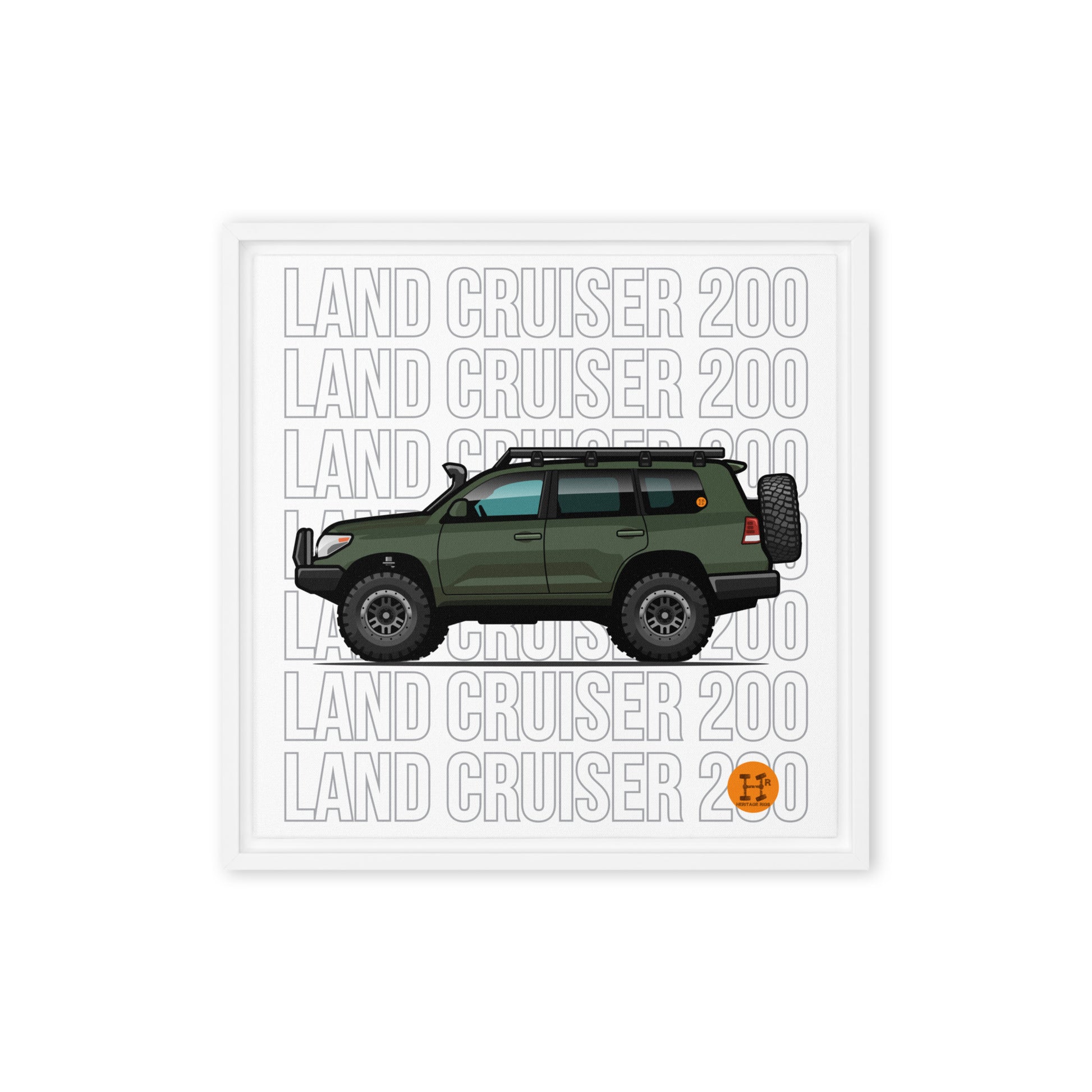 Heritage Rigs - Land Cruiser 200 - Framed canvas - Merch-Mkt