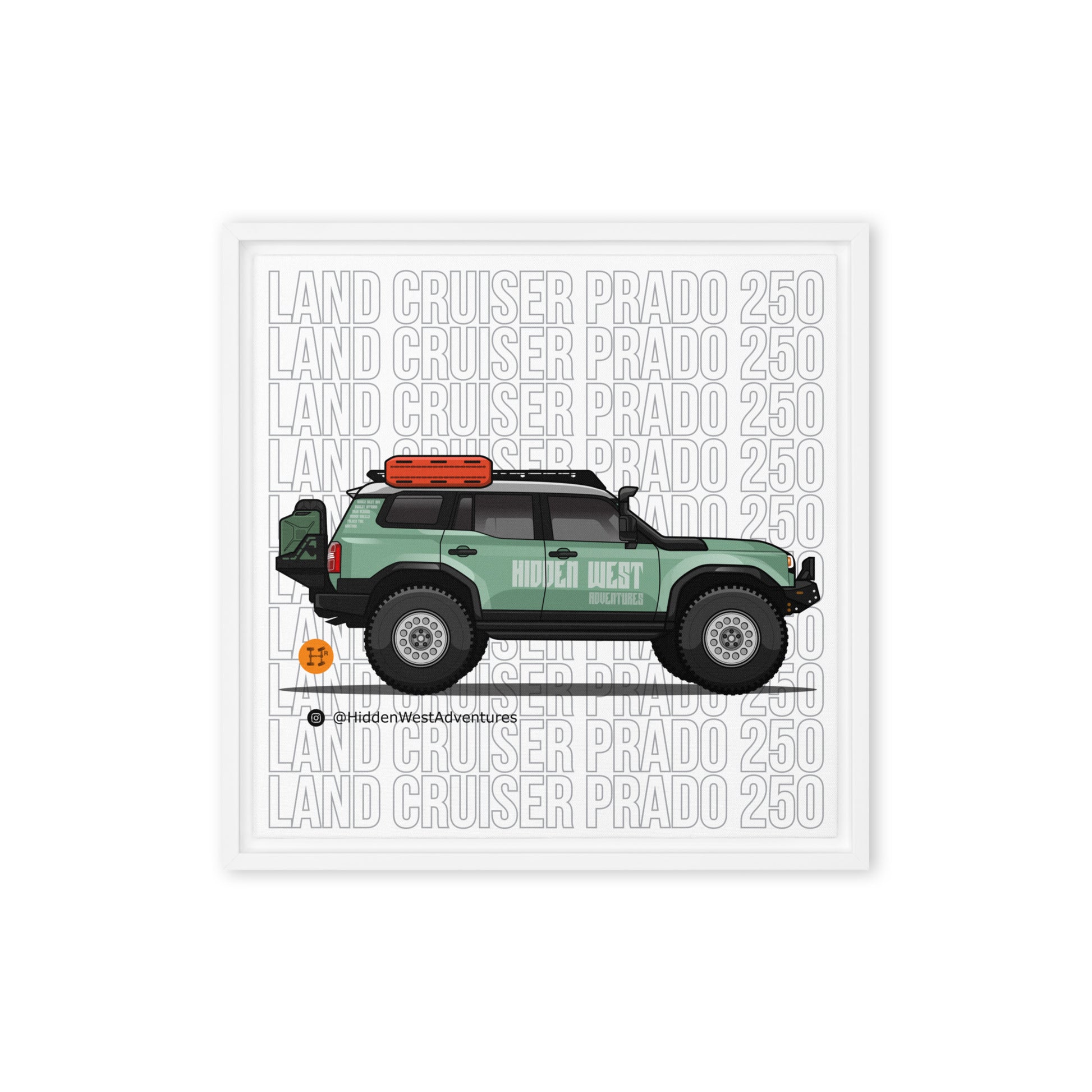 Heritage Rigs - Land Cruiser Prado 250 - Framed canvas - Merch-Mkt