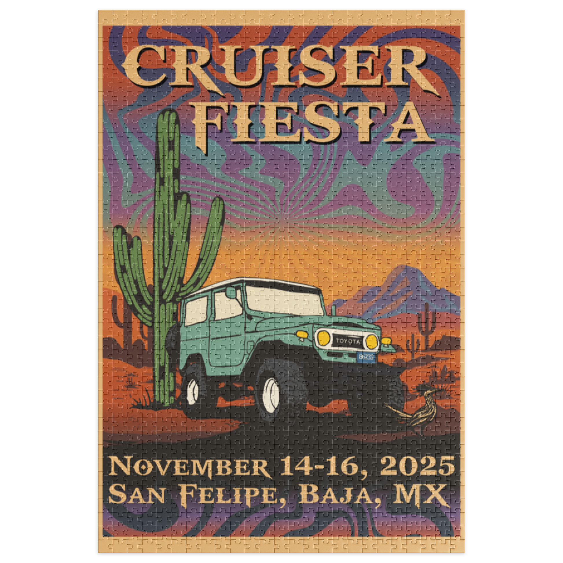 Cruiser Fiesta Jigsaw puzzle with tin