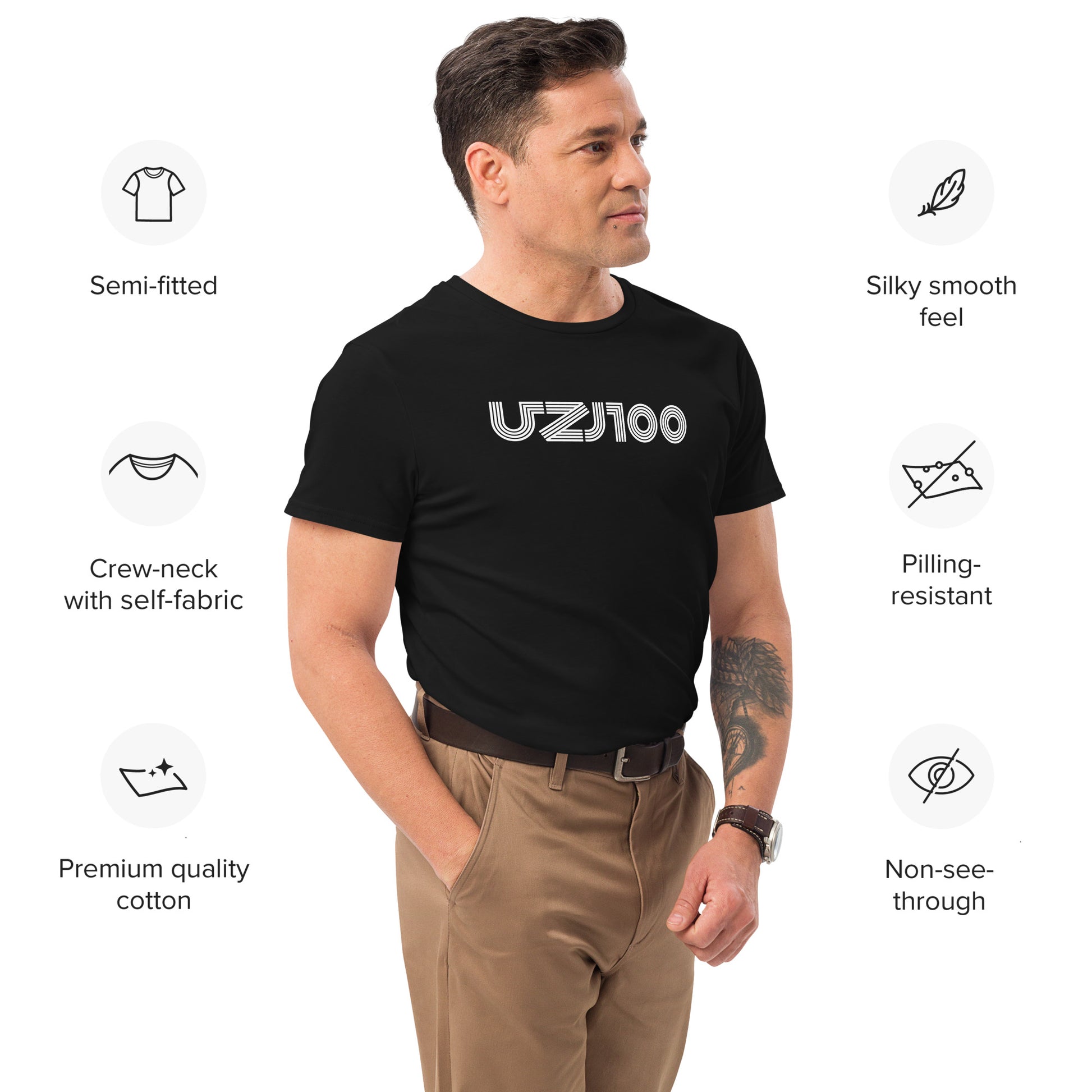 UZJ100 - LOGO - Men's premium cotton t-shirt - Merch-Mkt