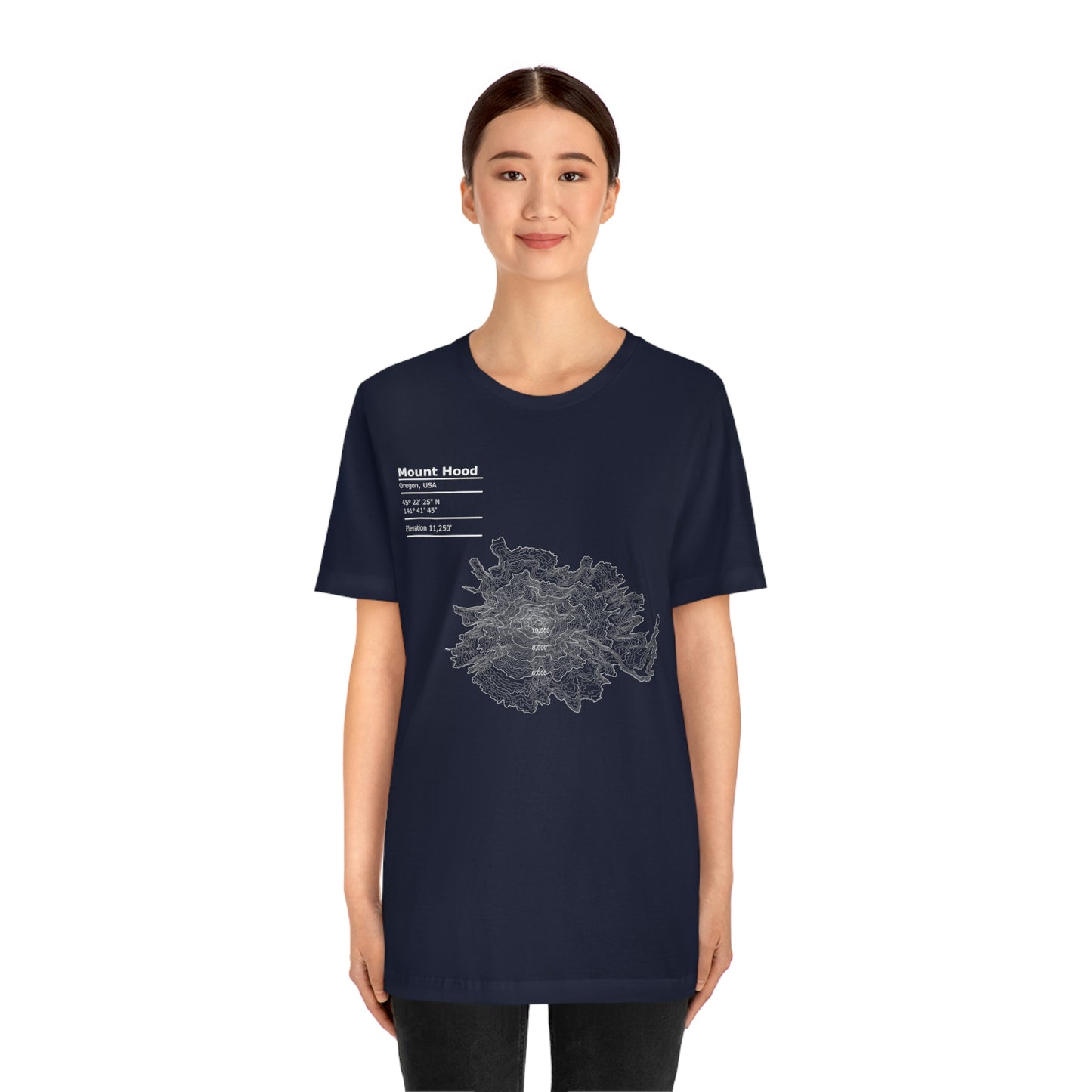 Map Nerds - Mt Hood 5k crop - Unisex Jersey Short Sleeve Tee - Merch-Mkt