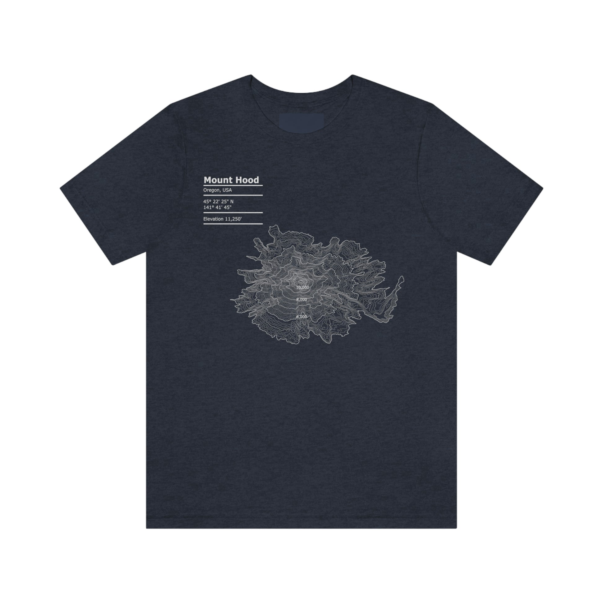 Map Nerds - Mt Hood 5k crop - Unisex Jersey Short Sleeve Tee - Merch-Mkt