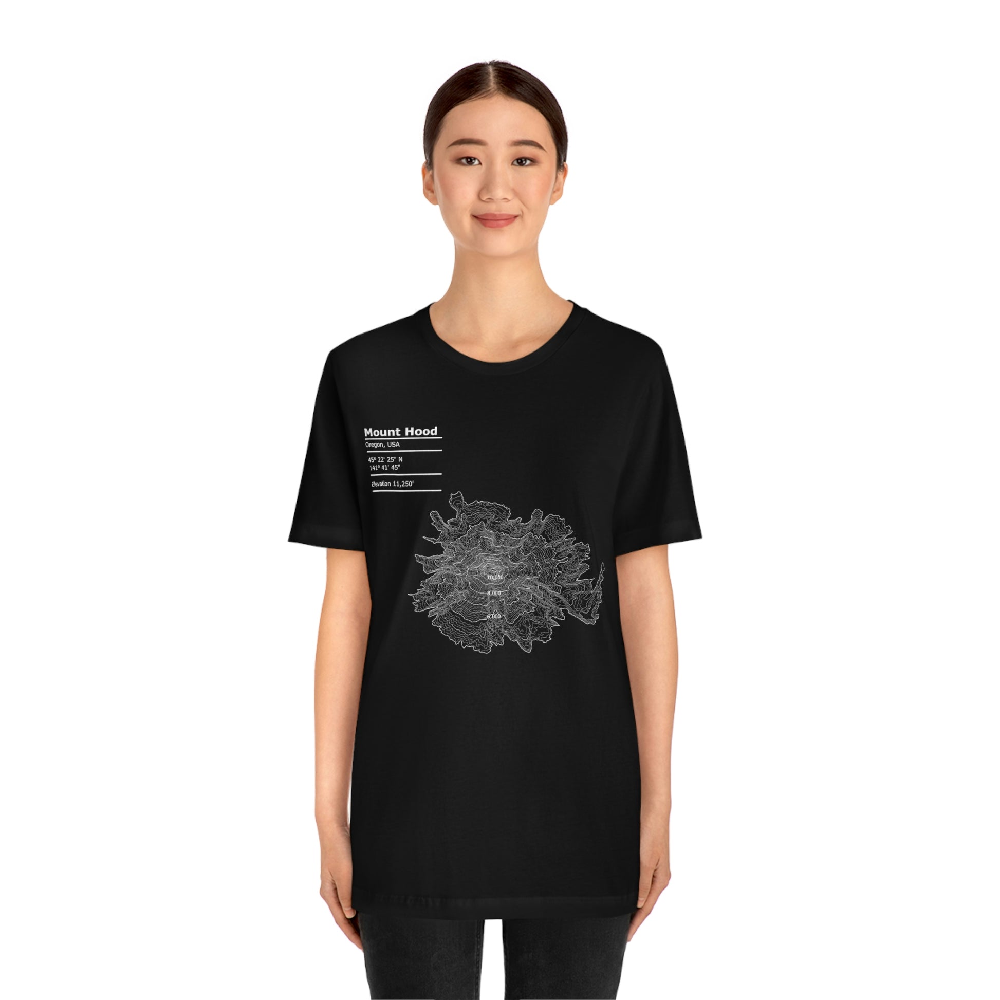 Map Nerds - Mt Hood 5k crop - Unisex Jersey Short Sleeve Tee - Merch-Mkt