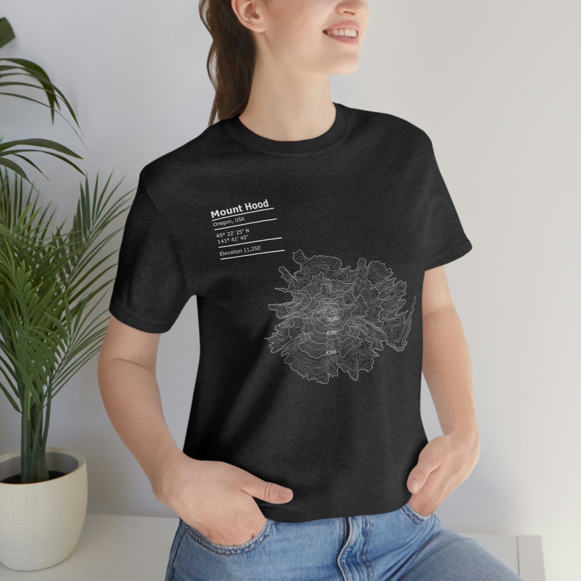 Map Nerds - Mt Hood 5k crop - Unisex Jersey Short Sleeve Tee - Merch-Mkt