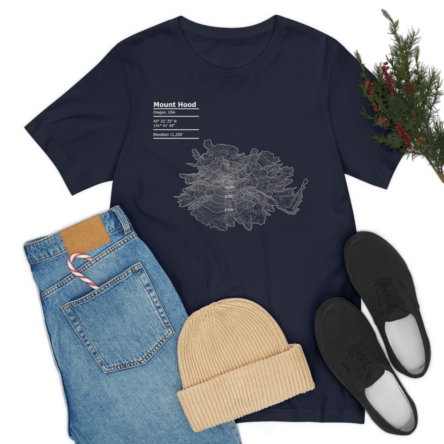 Map Nerds - Mt Hood 5k crop - Unisex Jersey Short Sleeve Tee - Merch-Mkt