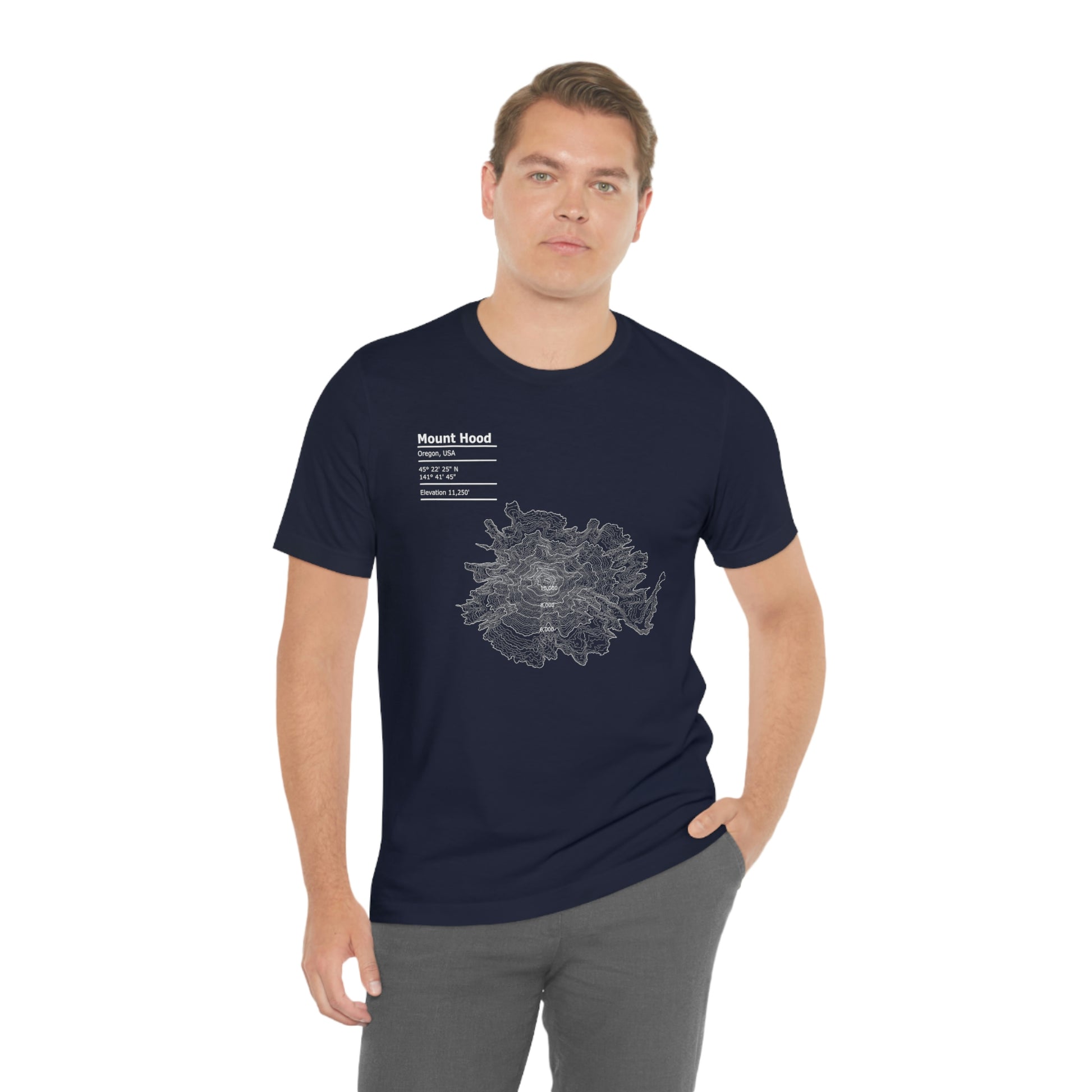 Map Nerds - Mt Hood 5k crop - Unisex Jersey Short Sleeve Tee - Merch-Mkt