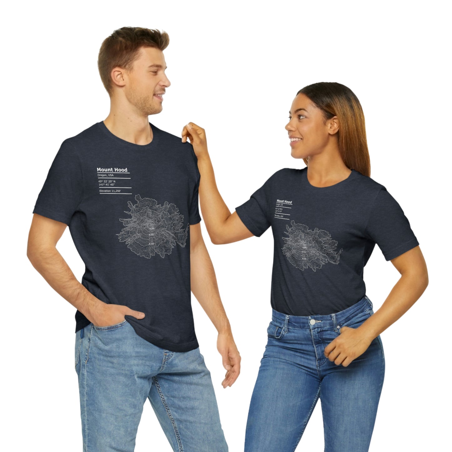 Map Nerds - Mt Hood 5k crop - Unisex Jersey Short Sleeve Tee - Merch-Mkt