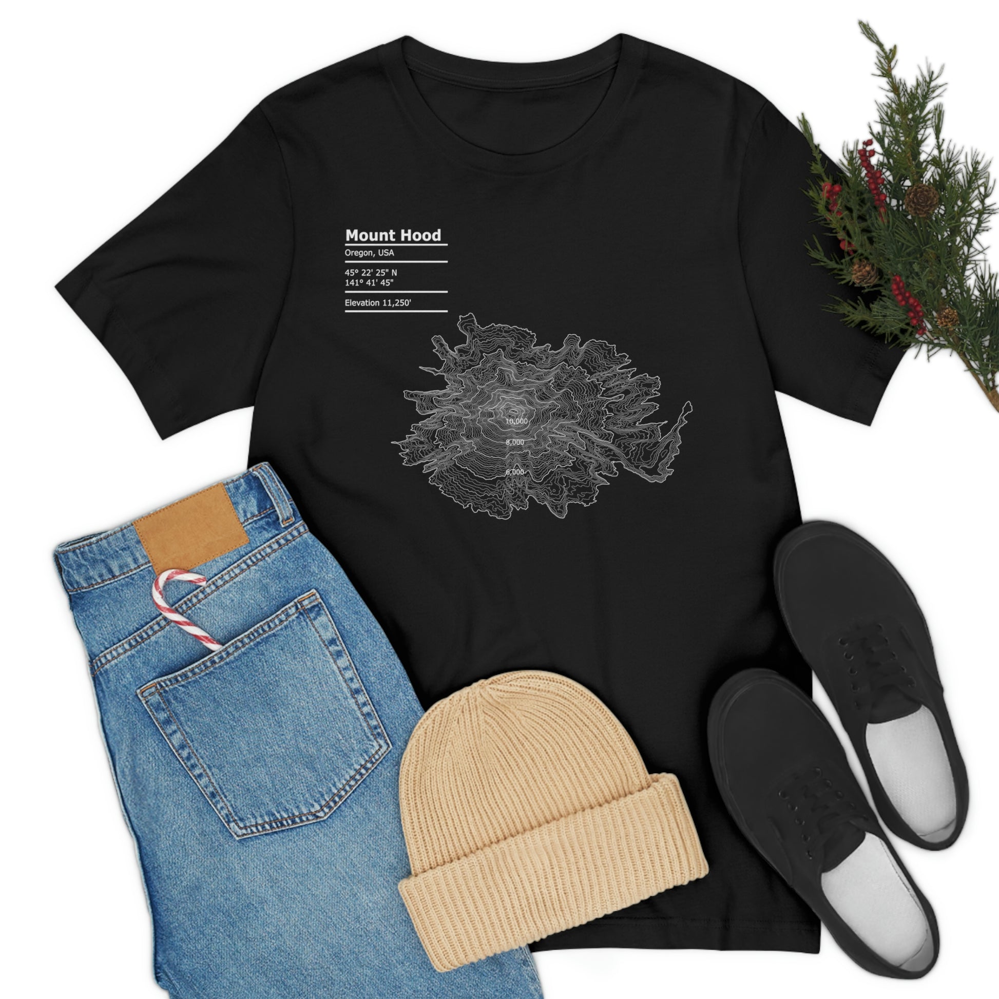 Map Nerds - Mt Hood 5k crop - Unisex Jersey Short Sleeve Tee - Merch-Mkt