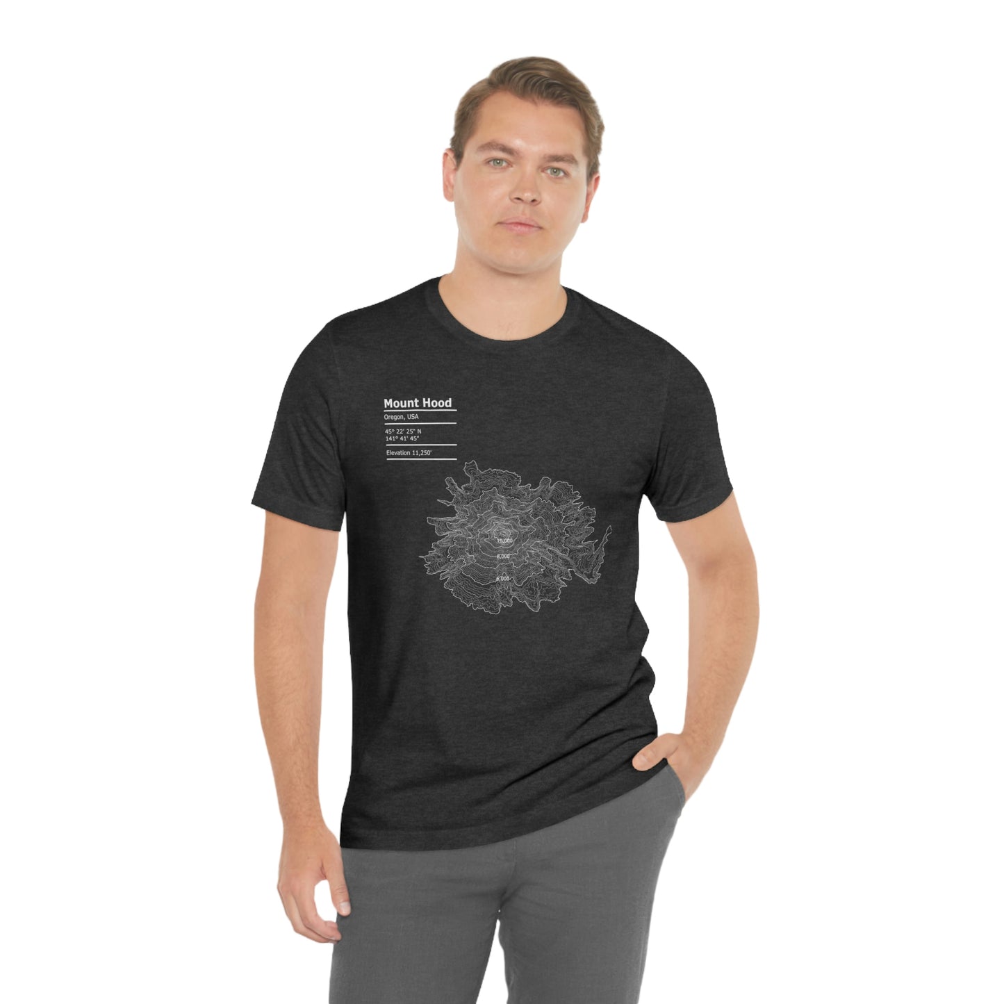 Map Nerds - Mt Hood 5k crop - Unisex Jersey Short Sleeve Tee - Merch-Mkt