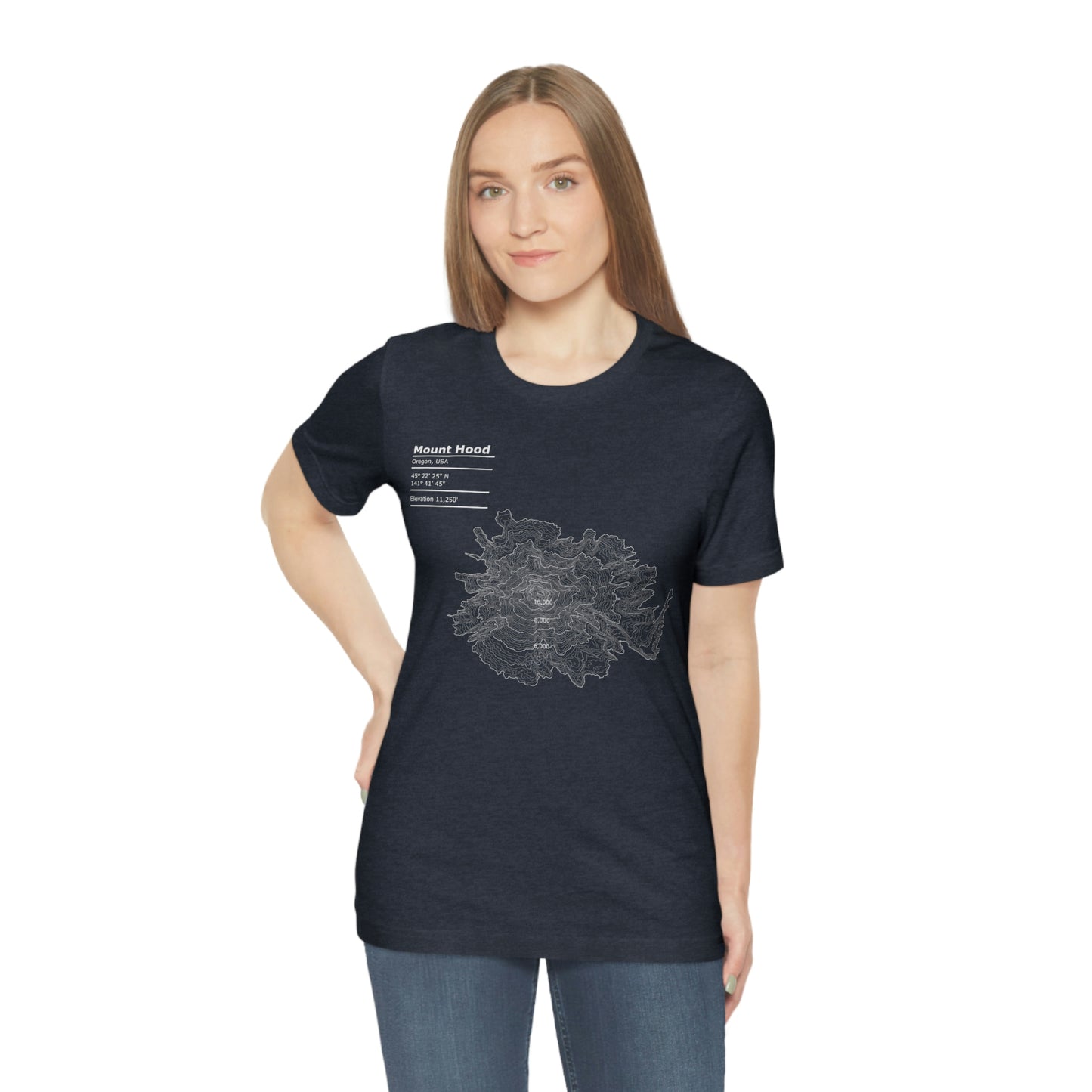 Map Nerds - Mt Hood 5k crop - Unisex Jersey Short Sleeve Tee - Merch-Mkt