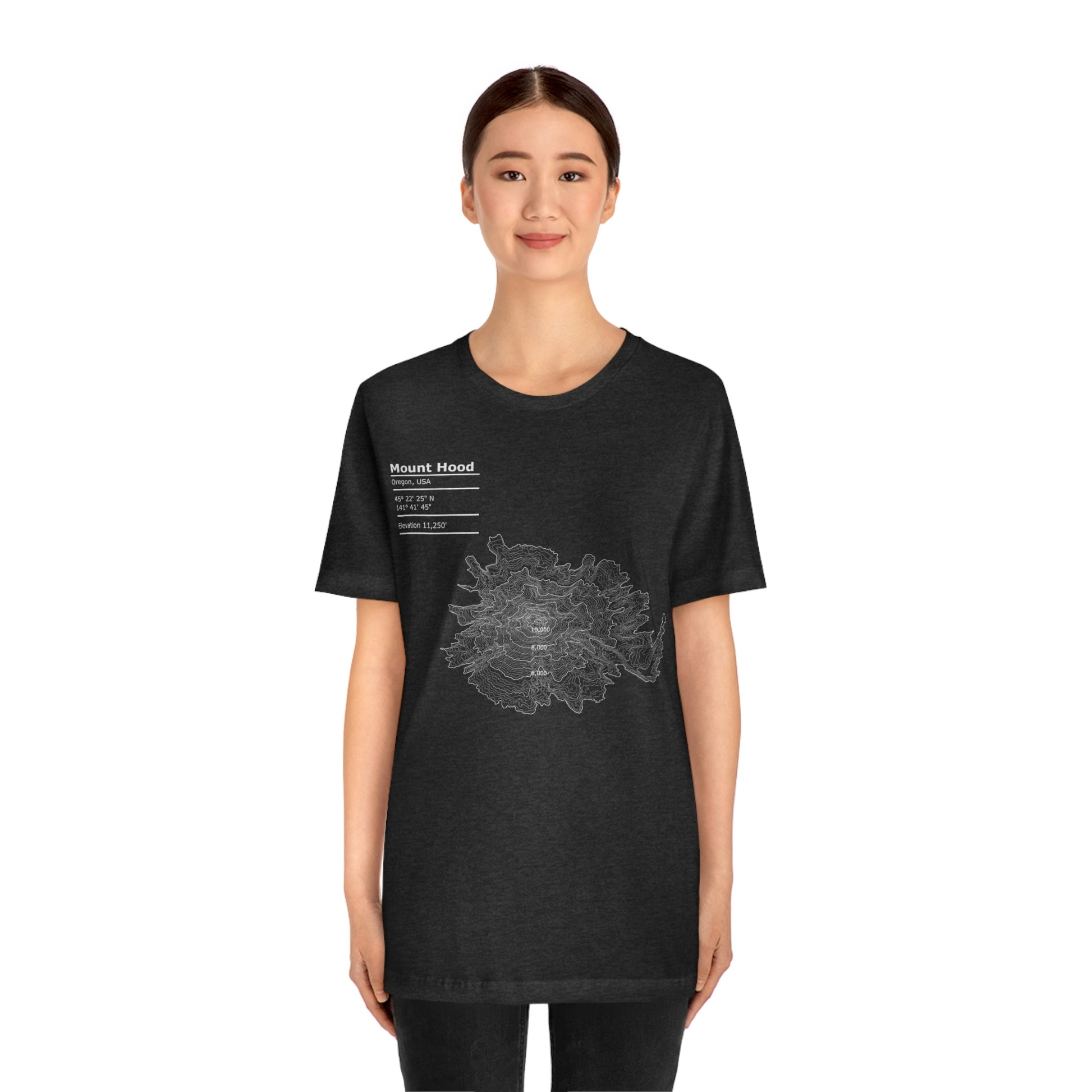 Map Nerds - Mt Hood 5k crop - Unisex Jersey Short Sleeve Tee - Merch-Mkt