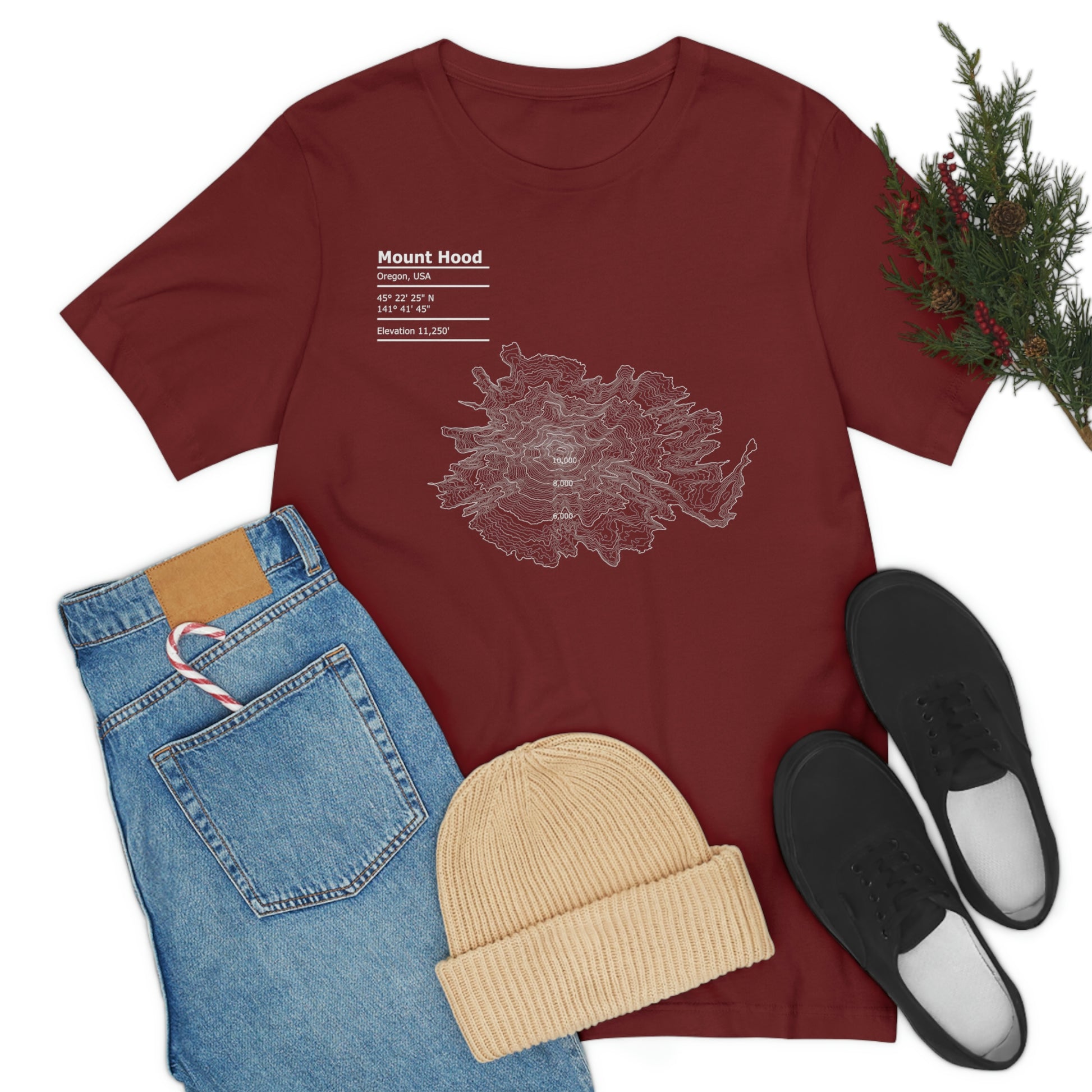 Map Nerds - Mt Hood 5k crop - Unisex Jersey Short Sleeve Tee - Merch-Mkt