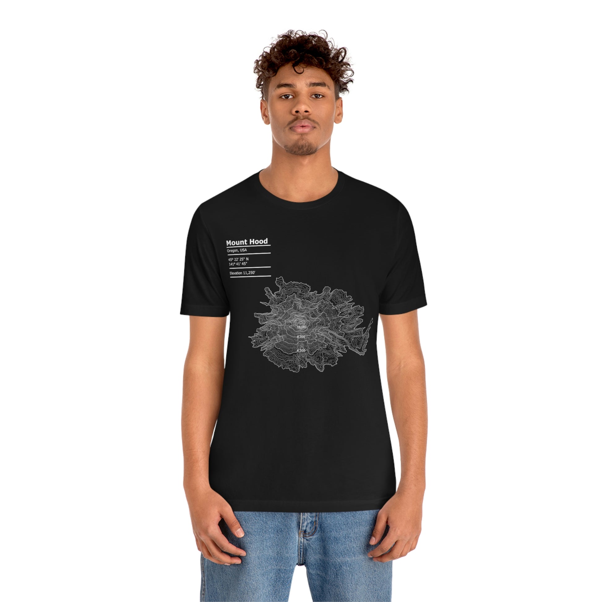 Map Nerds - Mt Hood 5k crop - Unisex Jersey Short Sleeve Tee - Merch-Mkt